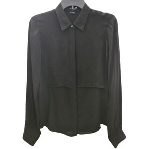 Theory Black Button Down Shirt